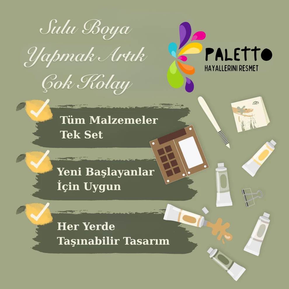 Cep Paleti – Taşınabilir Sulu Boya Seti